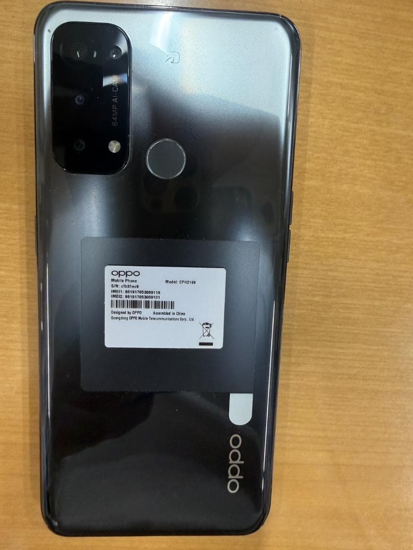 OPPO Reno5 A ブラック 手帳型ケース付き