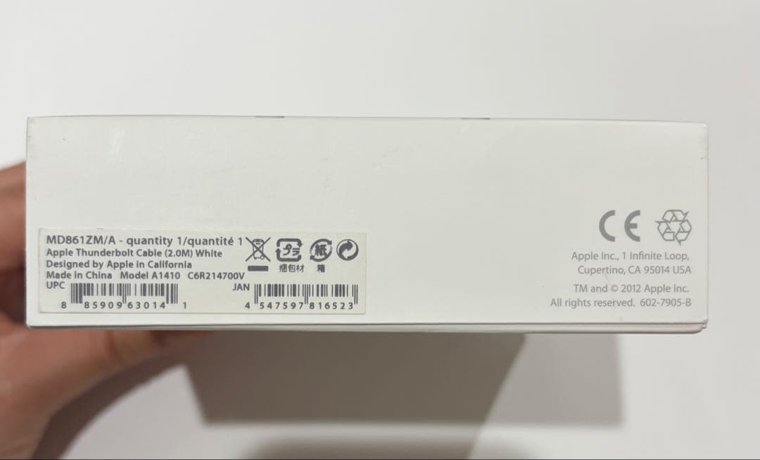 PCケーブル・コネクタ Apple Thunderbolt Cable (2m)