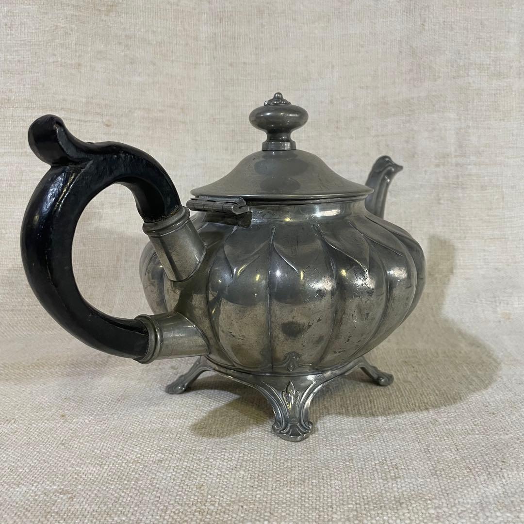 イギリス アンティーク ピューター TEA POT Sheffield 英国