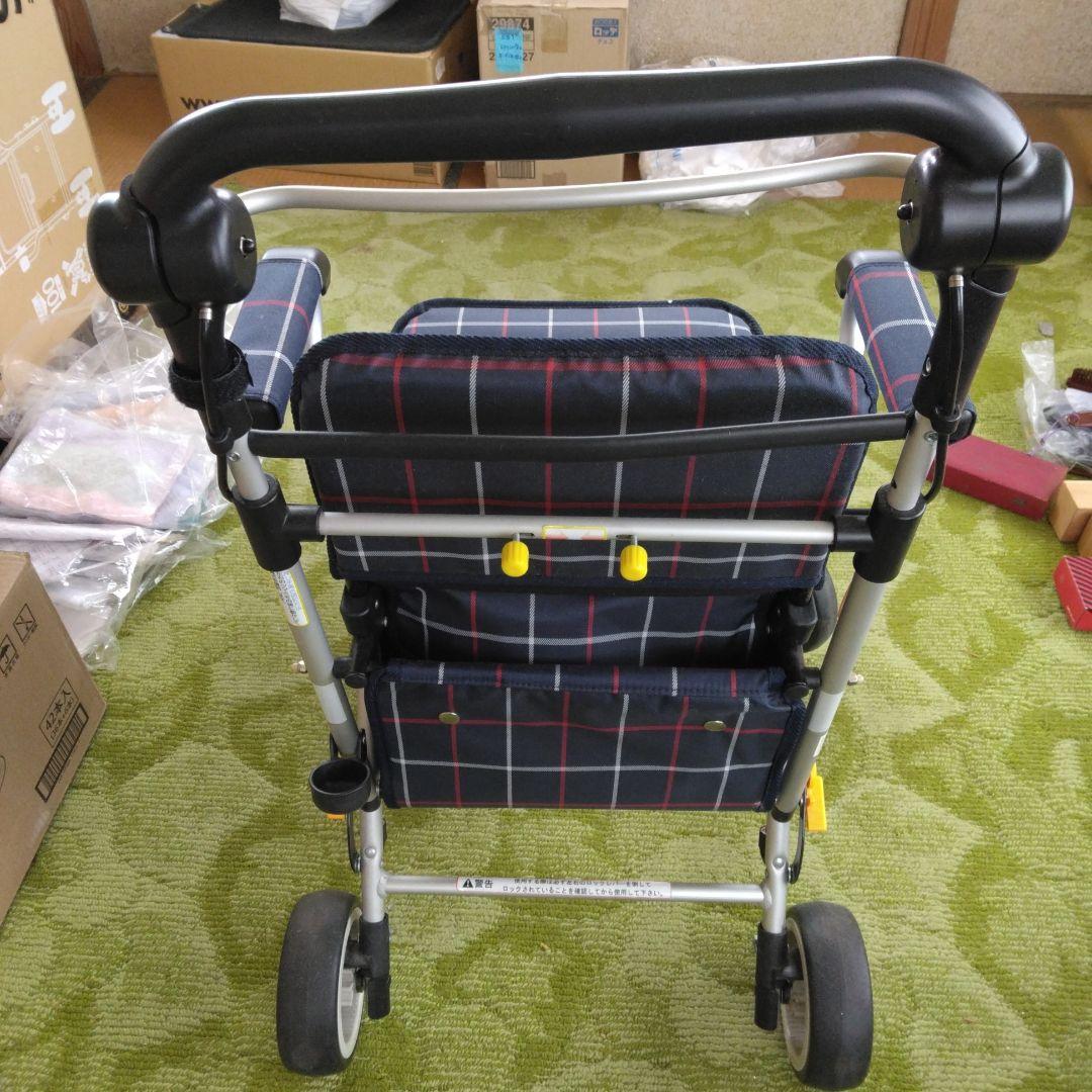 値下げTacaof シルバーカー ネイビー・チェック柄　テイコブST07