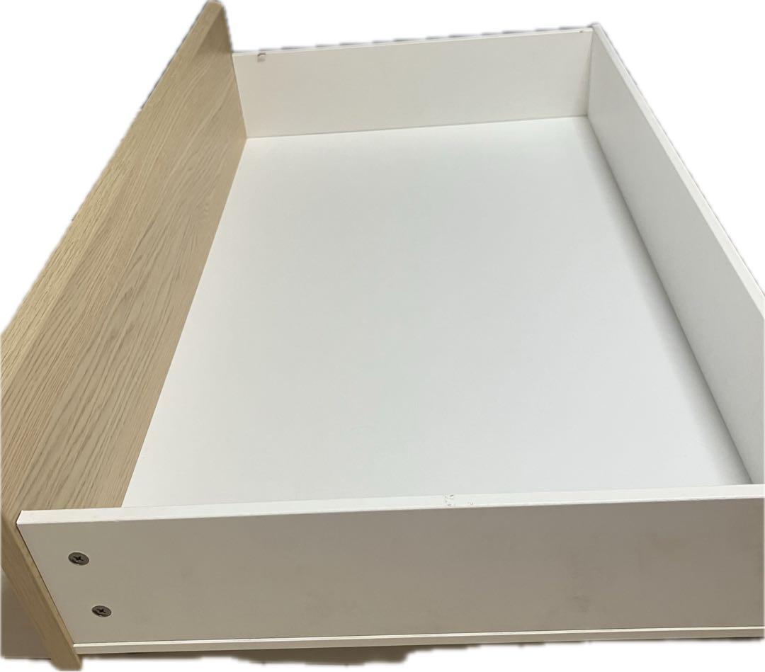 IKEA ベッド下収納 引き出し 2個セット ナチュラルウッド/ホワイト