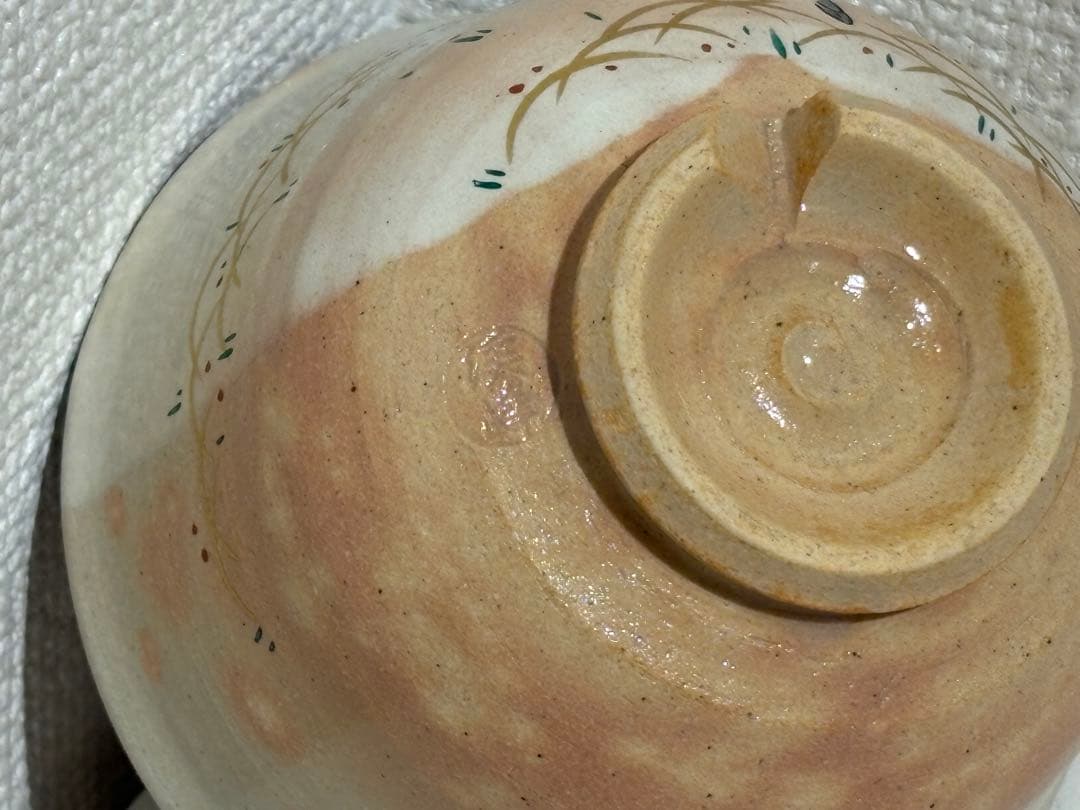 京焼 清水焼 牛乗り童子図 抹茶茶碗 共箱付 勅題歴年表付 茶道具