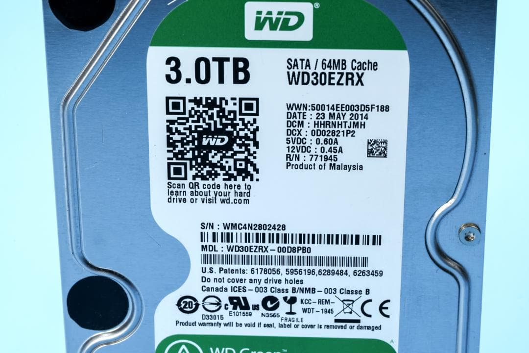 ◆WD Green WD30EZRX HDD 3TB SATA