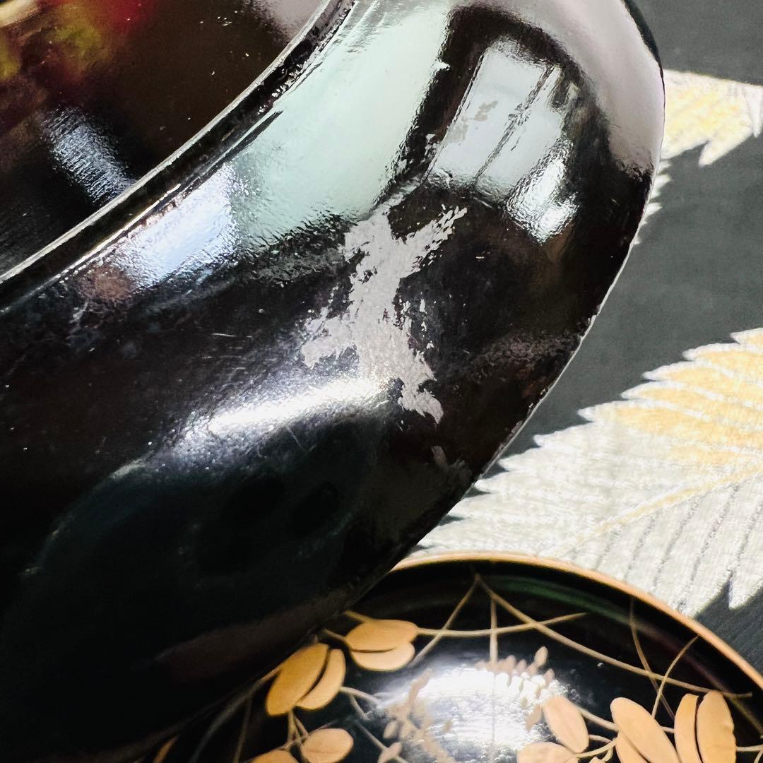 漆器　沈金　蒔絵　木製　中皿　5客　時代物