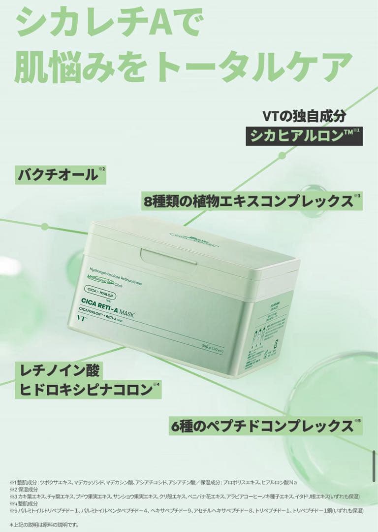VT CICA/レチA+コラーゲン+TX+VCマスク