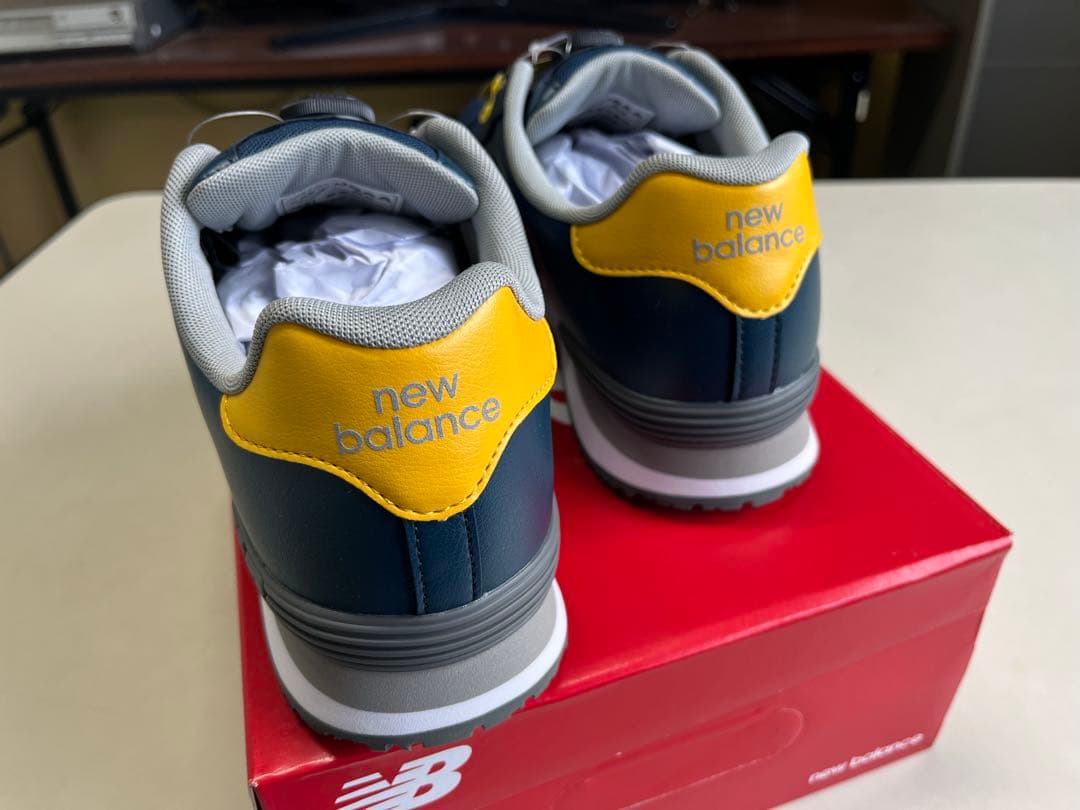 New Balance BS-445 ネイビー/イエロー 26.5 EEE