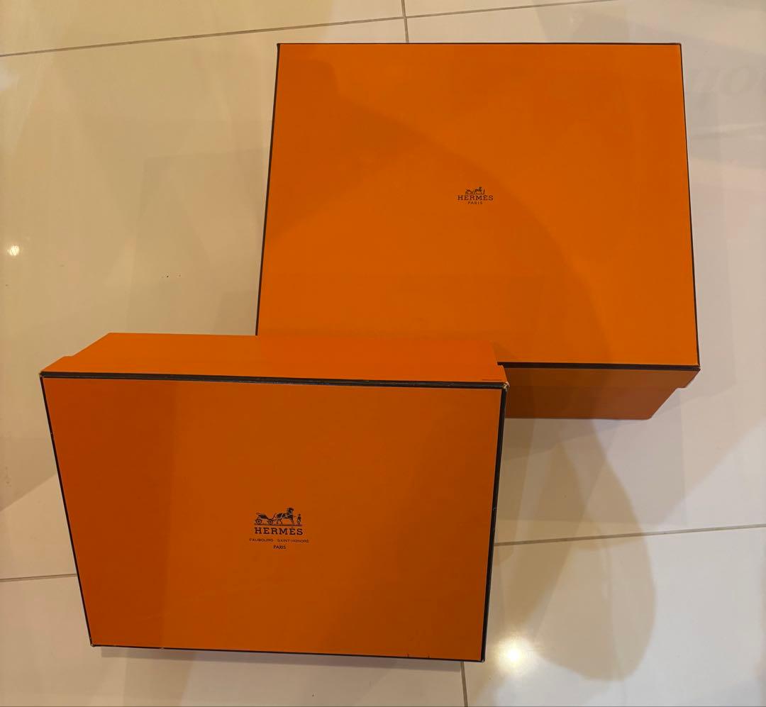 HERMES オレンジボックス セット　エルメスの箱9個シャネル箱大1個