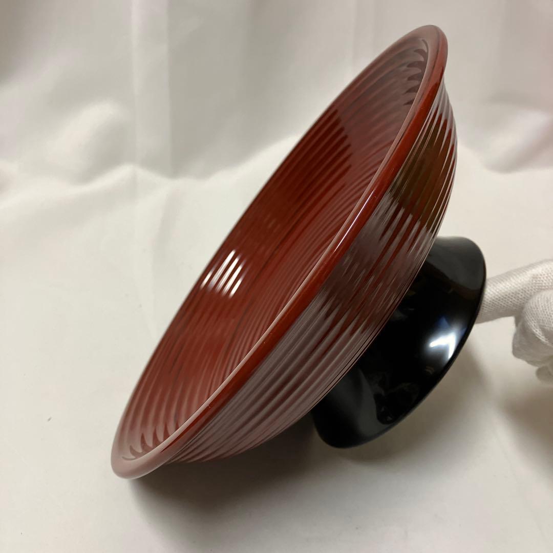 新品　平安象彦 朱研出 盛器 木製盛器 盛鉢 木製漆器 箱入　茶道具