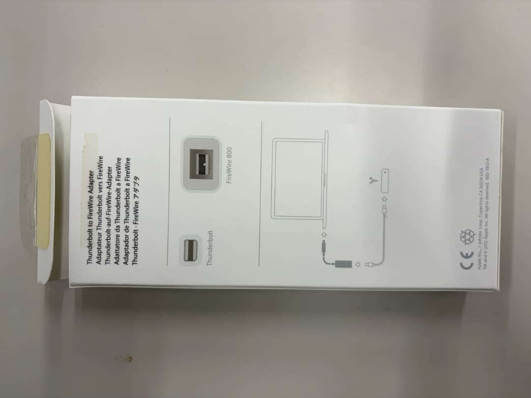 PCケーブル・コネクタ Thunderbolt to Firewire Adapter