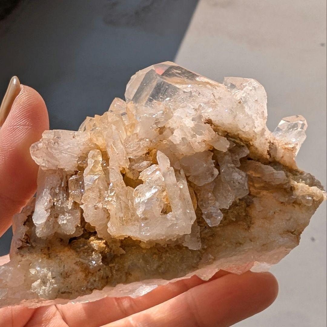ヒマラヤ　サインジ水晶　クラスター　高品質　匿名配送　クォーツ　レア　希少　鉱物