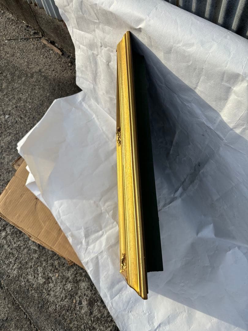 美品　アンティークな油彩額縁（油絵額）装飾的ゴールド油彩額縁