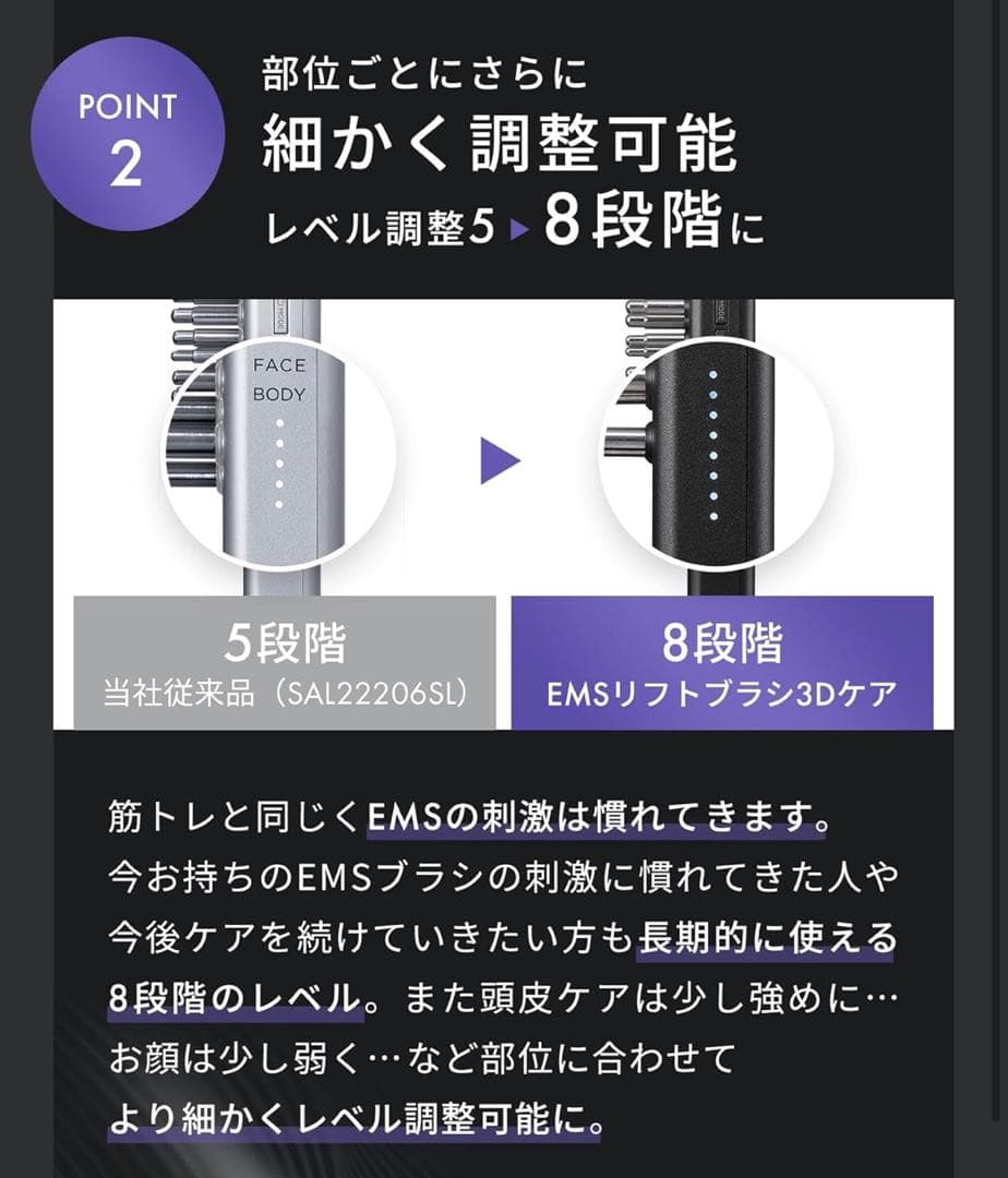 SALONIA EMS リフトブラシ 3Dケア 電気ブラシ 美顔器 頭皮ブラシ