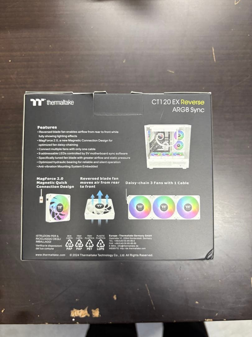 Thermaltake CT120 EX Reverse ARGB Sync 白