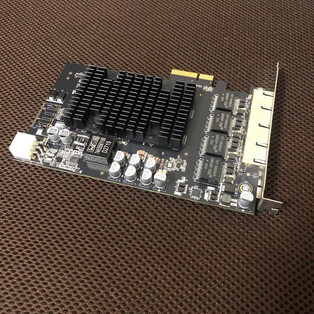 HIK GigE フレームグラバボード　LAN端子増設　4ポート　画像入力　基板