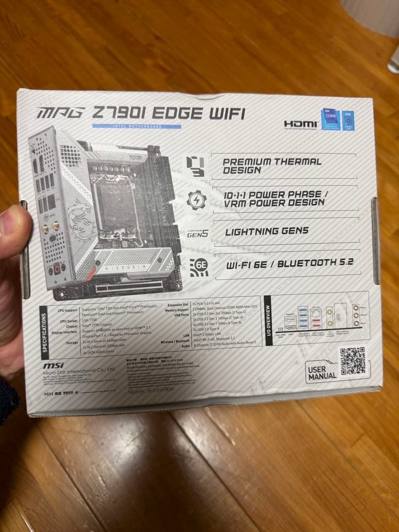 MSI MAG Z790I EDGE WIFI マザーボード