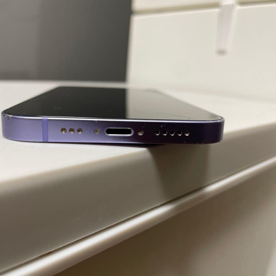 iPhone12 128GB パープル 画面割れ ジャンク 動作OK