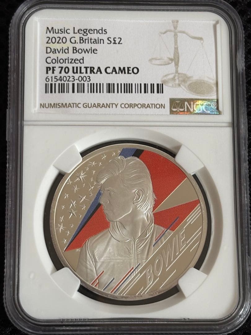 【PF70】デヴィッド・ボウイ 2020 英国 1oz 銀貨 NGC最高鑑定