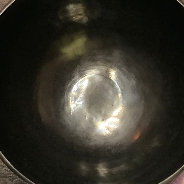 No15 チベット産 19.5cmチベタンシンギングボウル ブラックボウル