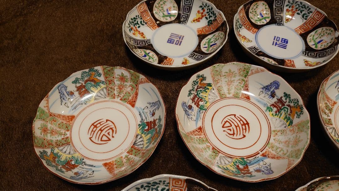 古伊万里　伊万里　なます皿　２種　７客