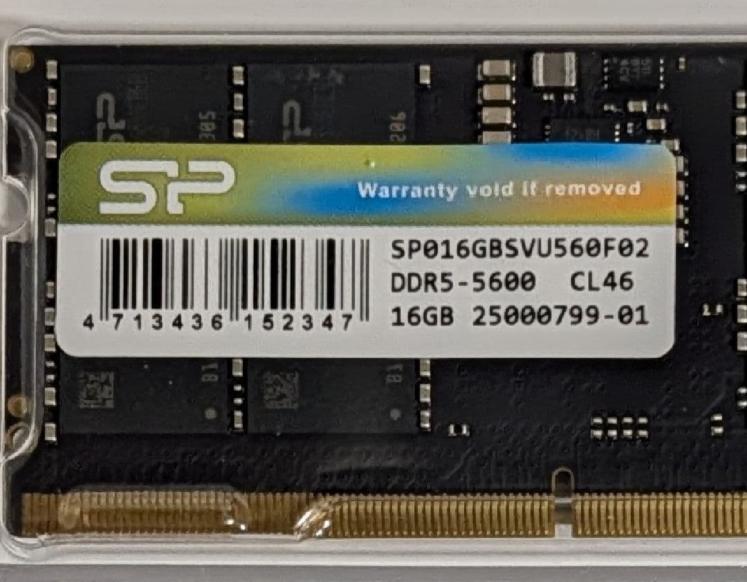 【新品】DDR5 sodimm 32GB 16GB×2 5600MHz