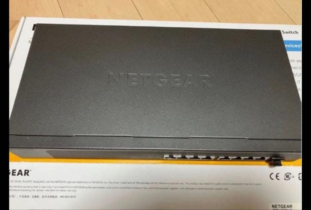 NETGEAR XS508M 10Gbps × 8ポート スイッチングハブ×1台