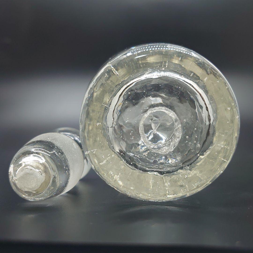 【倉敷ガラス】小谷眞三作 吹きガラス クリア 醤油瓶
