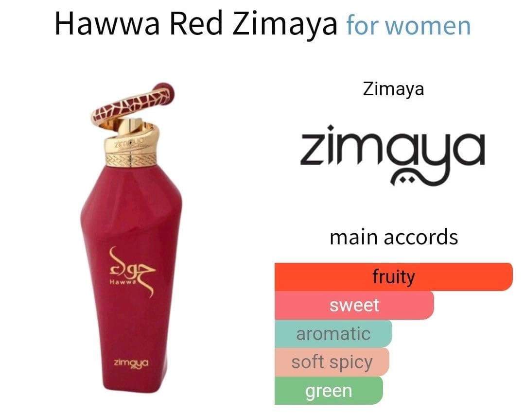 香水(女性用) Zimaya Hawwa Red eau de parfum 100ml