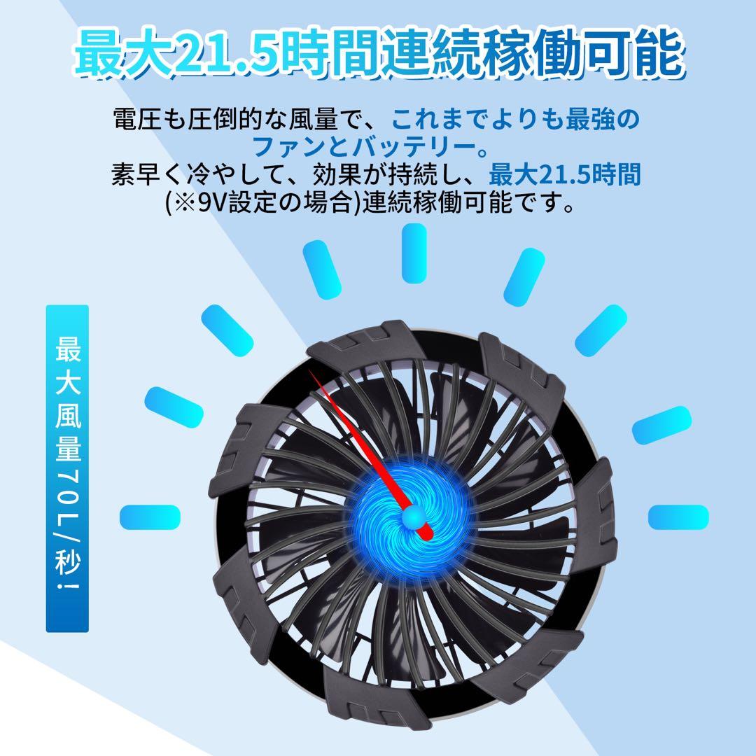 （在庫あり）Supulin空調ウェア用 25V バッテリー＆ファンセット