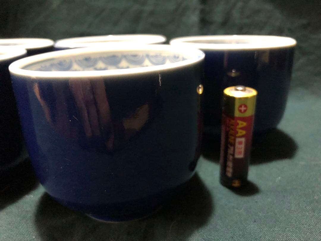 古伊万里　瑠璃色　茶器　茶道具　茶碗　瑠璃　アンティーク