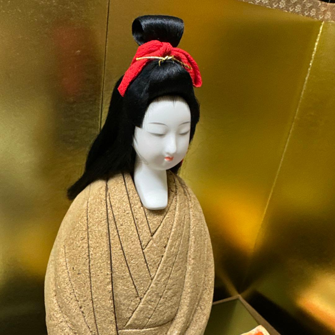 木目込人形 しずか セット、台付き