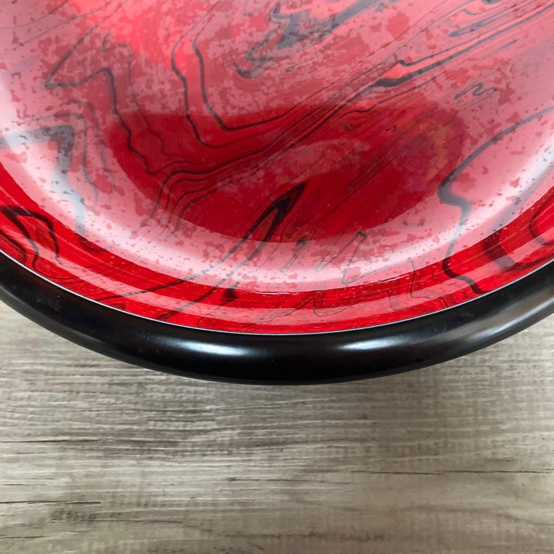 D-5 希少 伝統工芸 流文塗 宮城県産 漆器 鉢大皿 昭和レトロ 銘々皿和食器