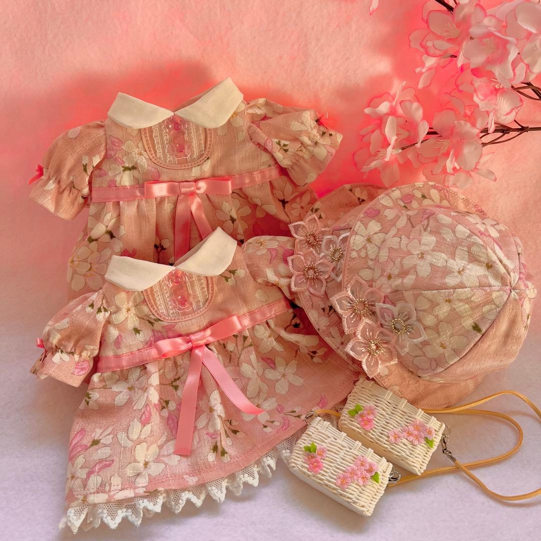 モンチッチ Mサイズ 桜ワンピース ハンドメイド