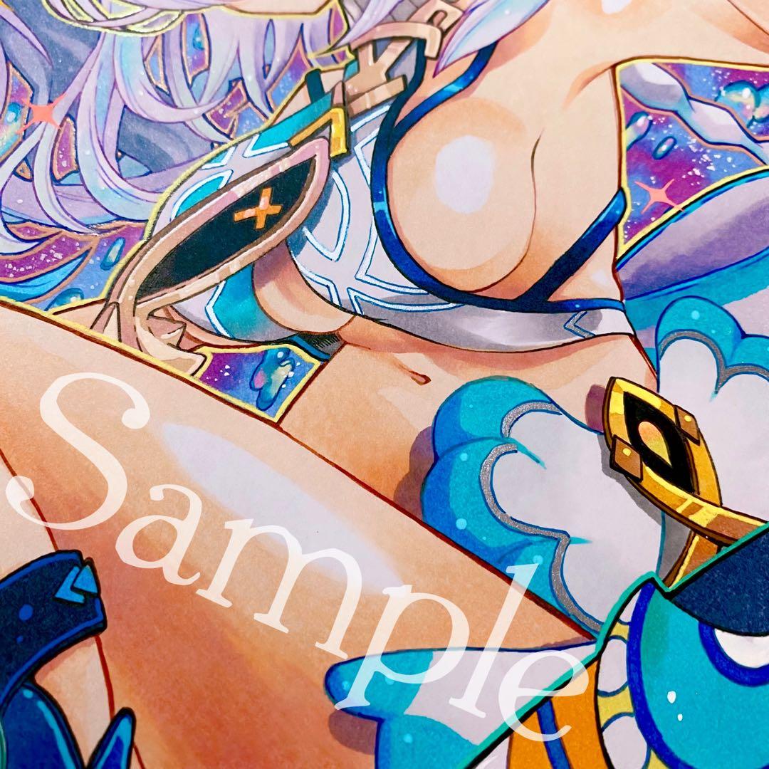 手描きイラスト・ムアラニ・原神Genshin・同人ファンアート・美少女・大色紙
