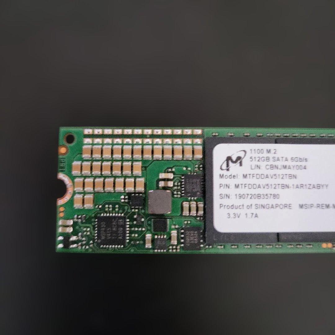 内蔵型SSD Micron 1100 MTFDDAV512TBN:512GB SSD