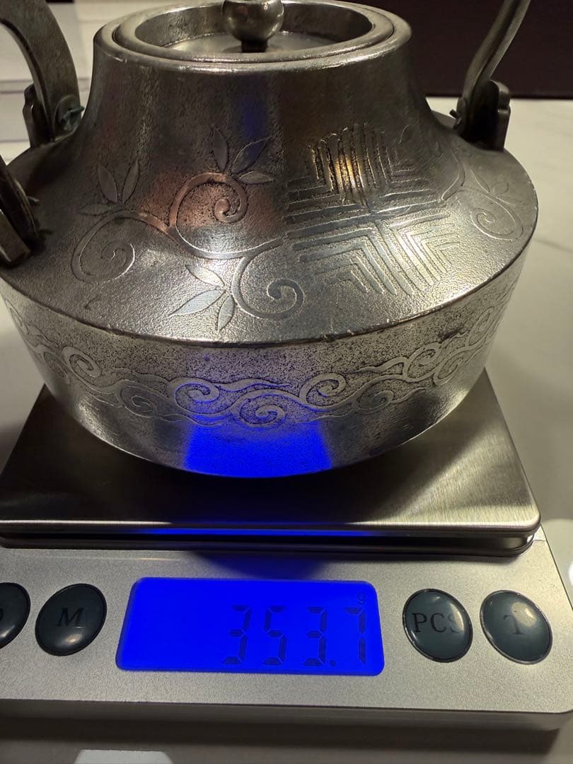 錫製 屠蘇銚子 錫仙製 錫器 お屠蘇 酒器 正月道具 金属工芸