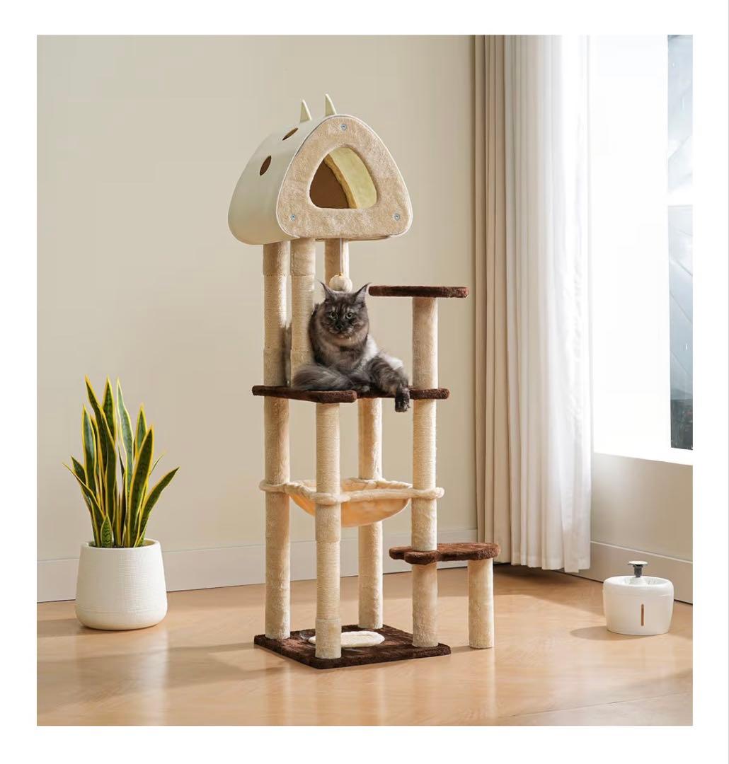 キャットタワー　ブラウン