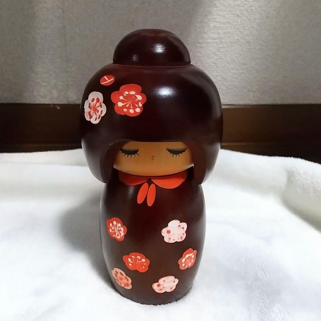 創作こけし　高見沢一夫　青木蓼華　ひな菊　エンジ　梅　　宮下はじめ