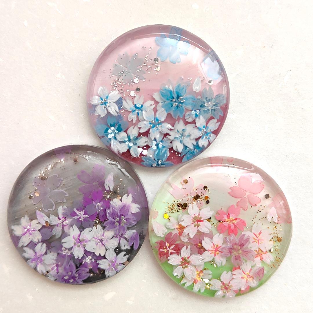 【1002】ハンドメイド　レジン　ヘアゴム　ポニーフック