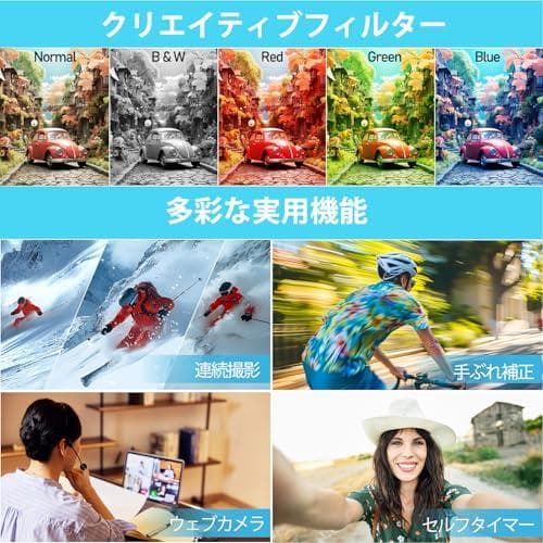 デジカメ Acbaeta【4K動画撮影、5000万画素】デジタルカメラ 32Gp