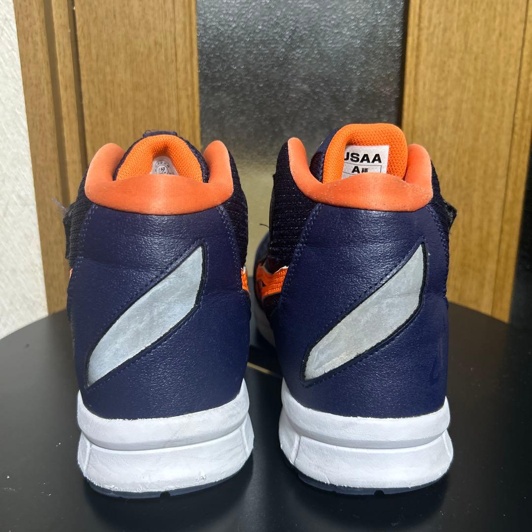 asics アシックス ネイビー オレンジ 安全靴 ハイカット