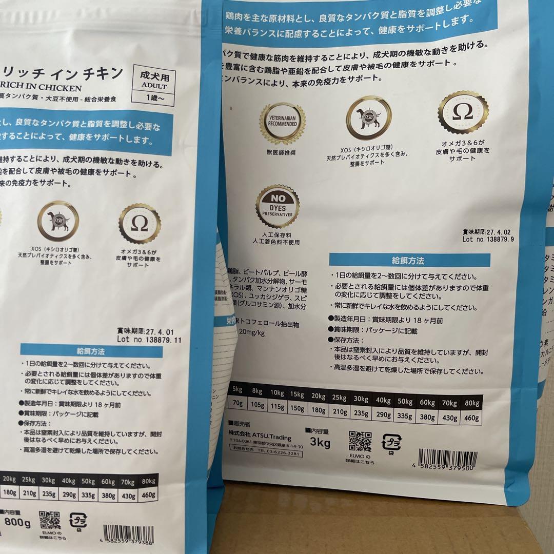 ELMO リッチインチキン 成犬用　計5.4kg