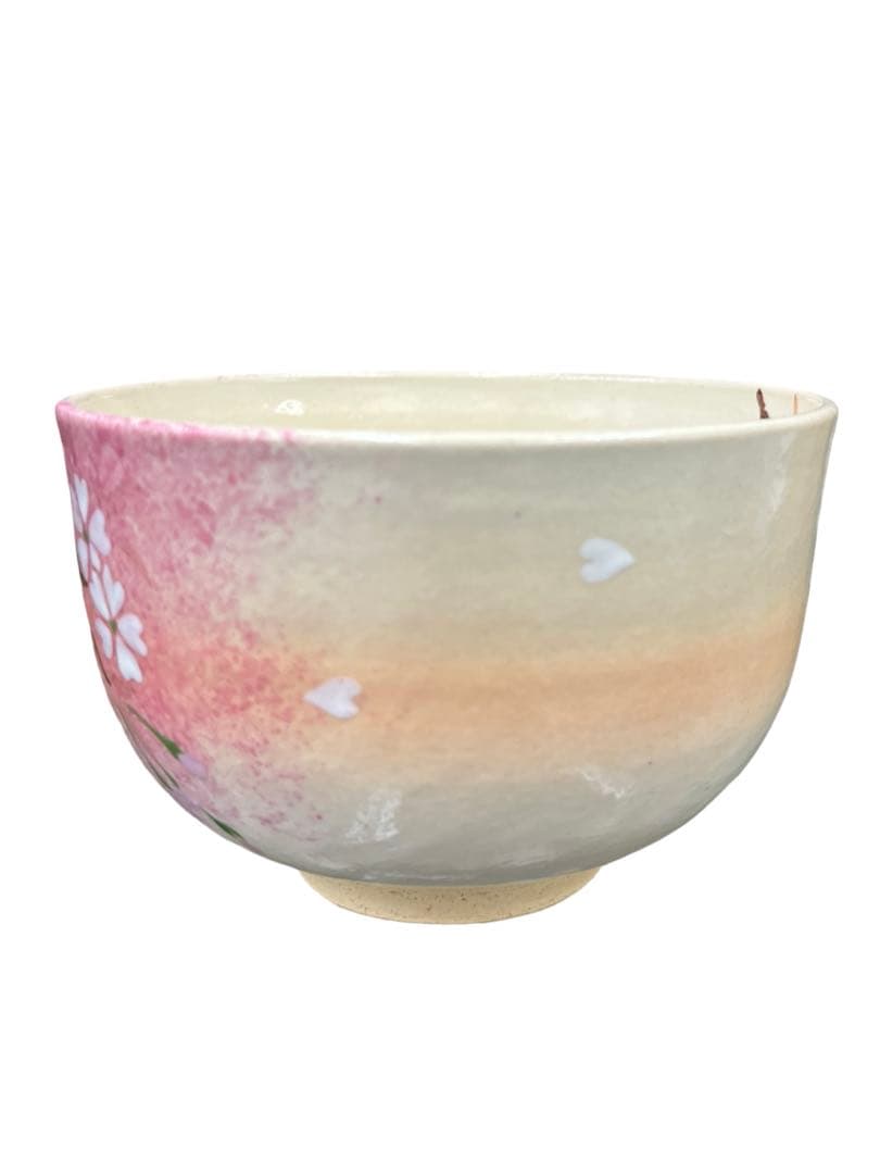 茶碗　御本手 月に桜 小倉陶華　抹茶茶碗　抹茶碗　茶道具　抹茶