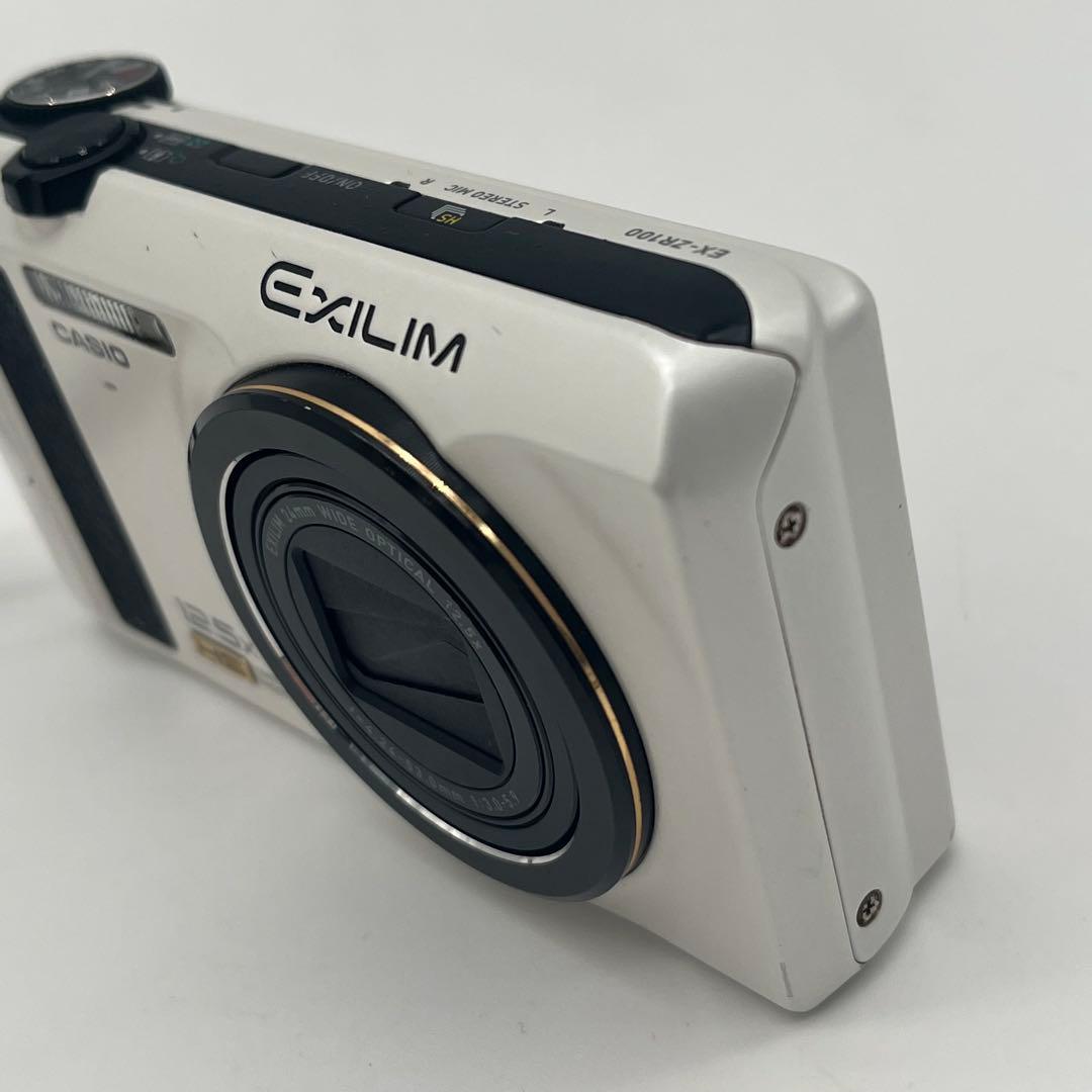 CASIO EXILIM EX-ZR100 ホワイト ジャンク品 デジカメ