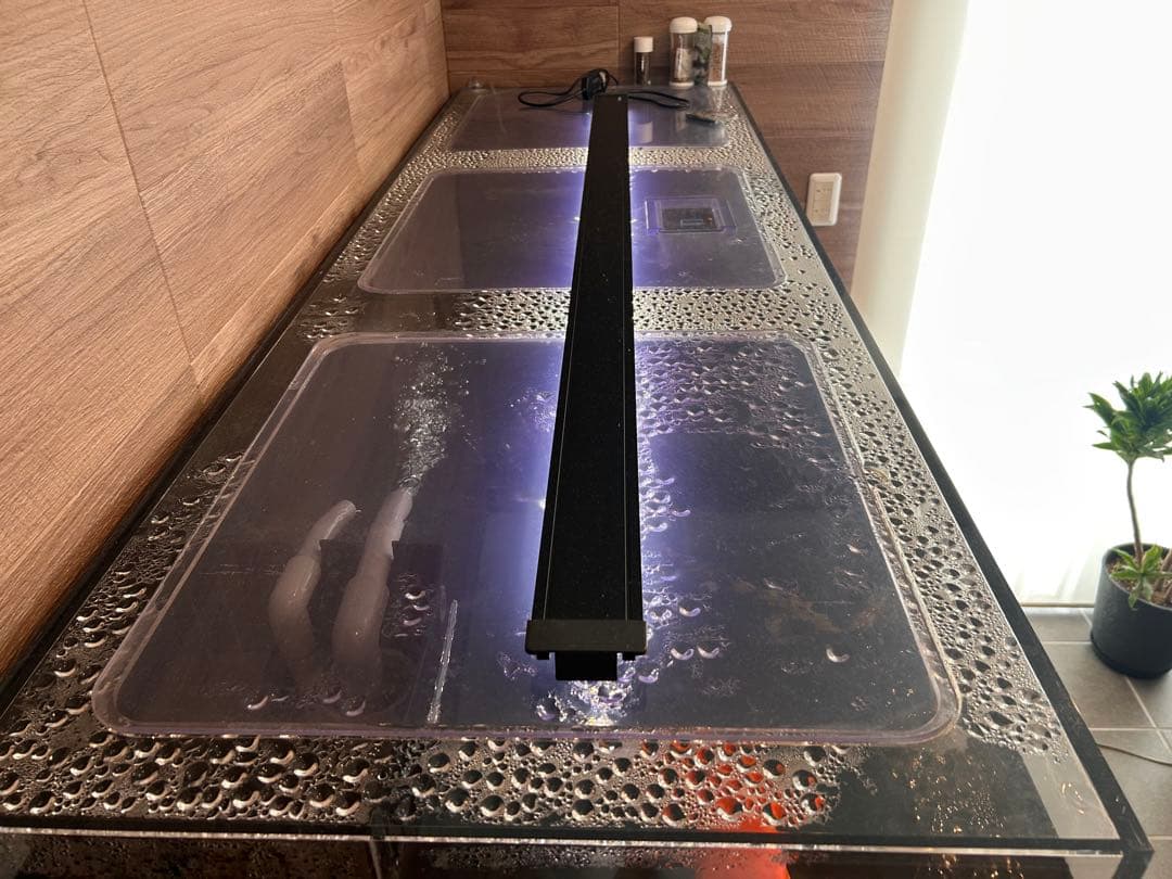 【早い者勝ち】1800×600×600 黒アクリル オーバーフロー水槽フルセット