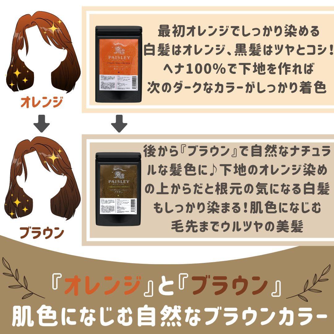 Mami~★プロフ必読品【最高AAA高品質ヘナ】オレンジ＆ブラウン