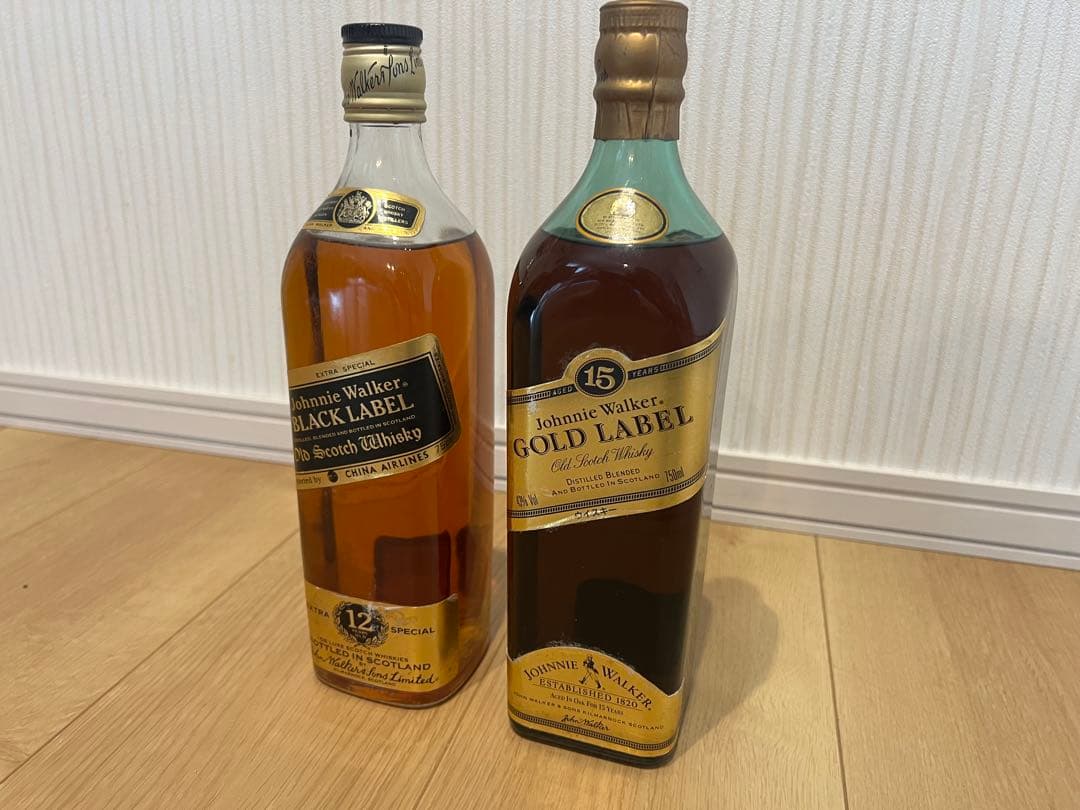 Johnnie Walker ブラックラベル12年 ゴールドラベル15年
