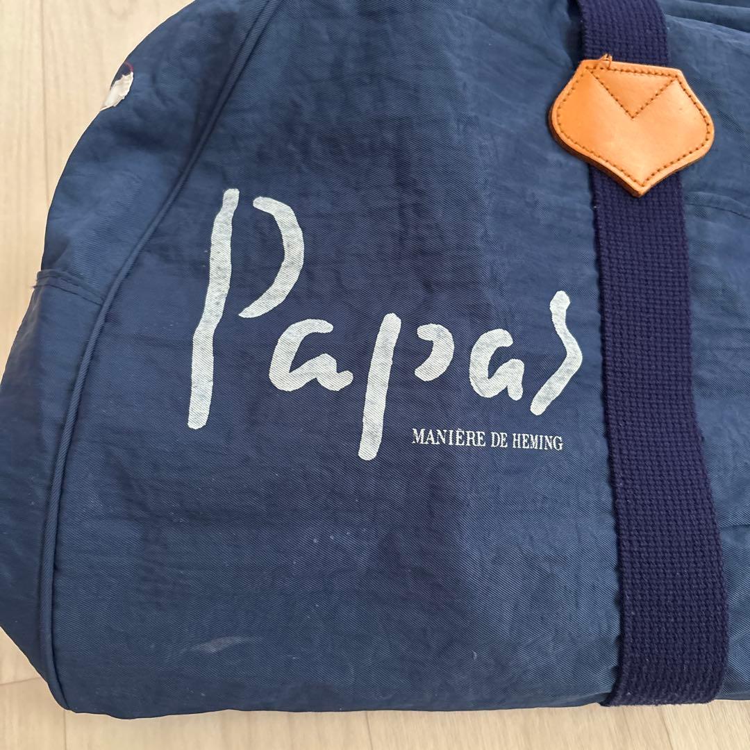 希少★Papas★ボストンバッグ★トラベル★ゴルフ★旅行バッグ★パパス★ネイビー