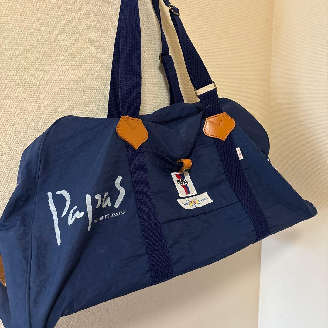 希少★Papas★ボストンバッグ★トラベル★ゴルフ★旅行バッグ★パパス★ネイビー