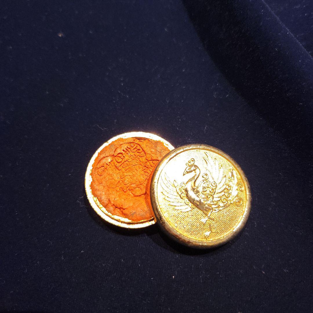 鳳凰デザイン 金貨 24K GPのヴィンテージ朱肉