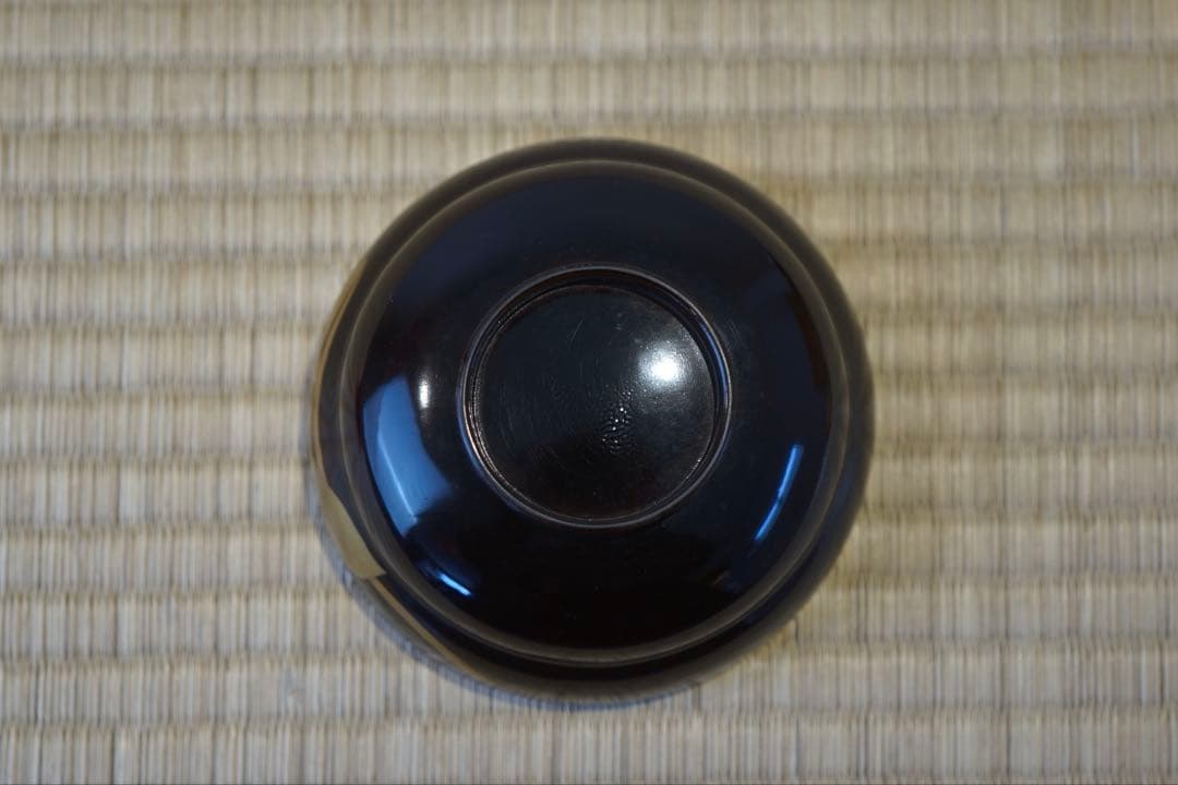 朱内黒漆 杜若図金銀蒔絵 吸物椀 2客/ 輪島塗 木製漆器 茶懐石